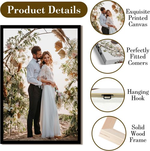 Custom Canvas Prints - Personalized Photo Wall Art for Weddings, Family, and Home Decor | 24x16