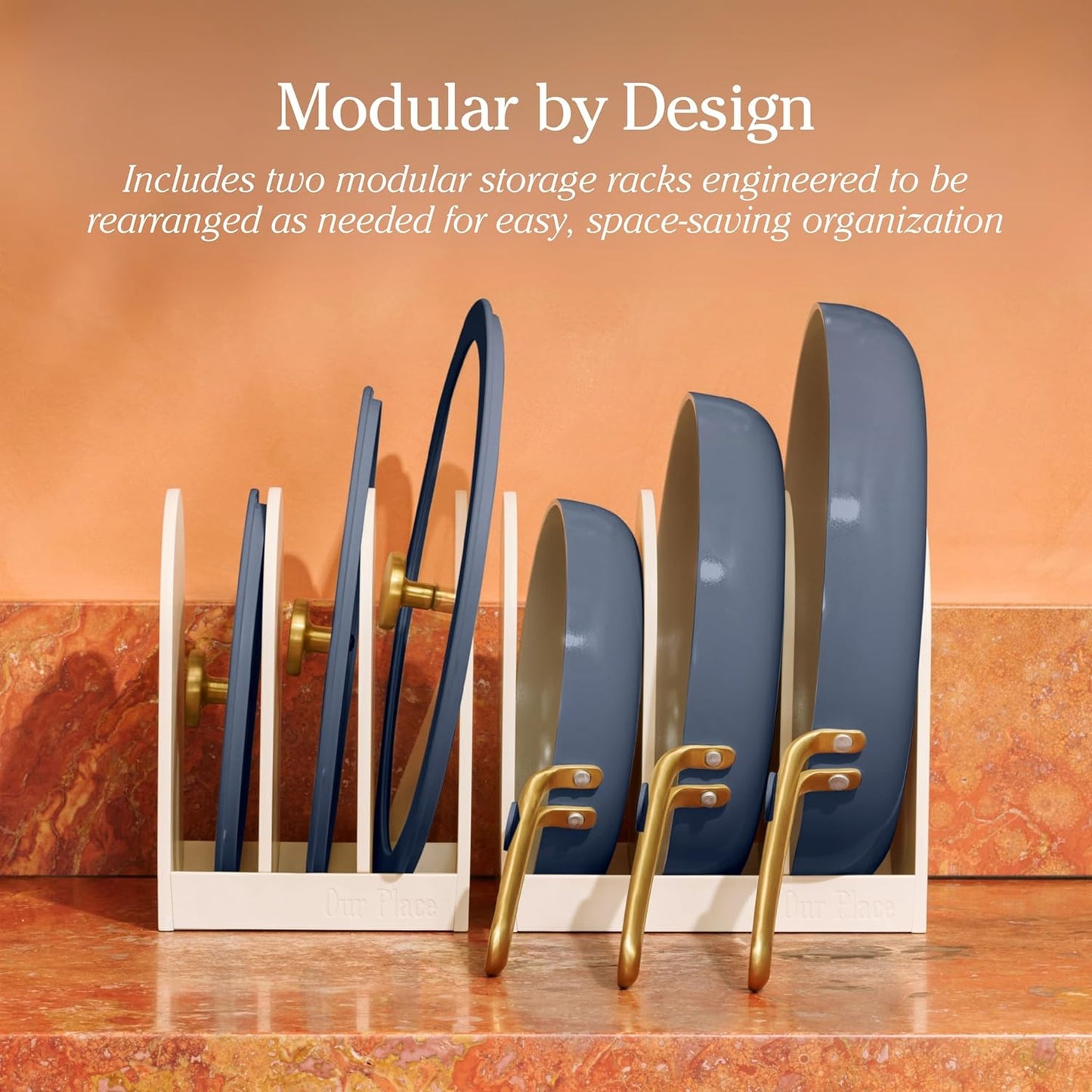 Our Place 8-Piece Essentials Cookware Set - Nontoxic Thermakind™ Nonstick & Oven Safe | Blue Salt