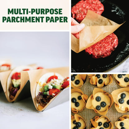 Zenlogy Parchment Paper Squares - Unbleached, Non-Stick, Pre-Cut (200 Sheets) for Candy Wrappers & Baking