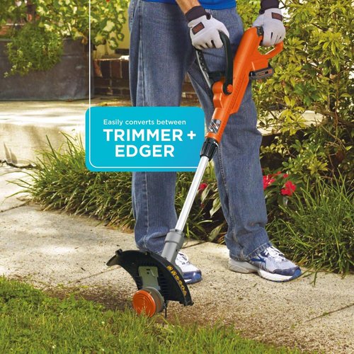 BLACK+DECKER 20V MAX Cordless String Trimmer & Edger - 2-in-1 with Auto Spool Feed, 12-Inch Steel Deck