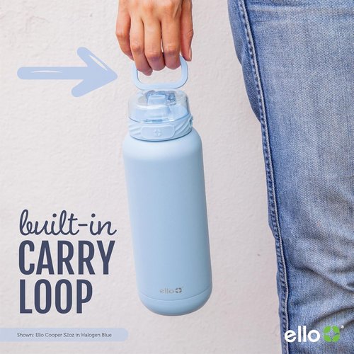 Ello Cooper 18oz Kids Stainless Steel Water Bottle - Double Walled, Leak Proof, BPA Free | Antigua Color