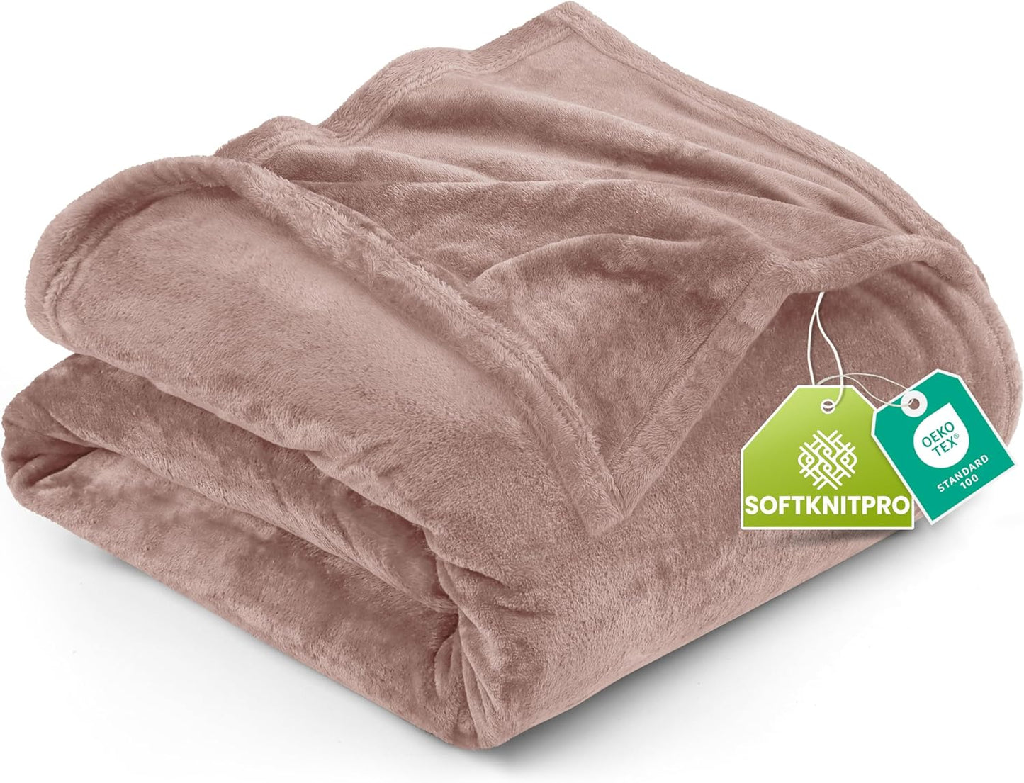 Utopia Bedding Fleece Blanket - Luxury Rose Pink 300GSM Soft Microfiber | Queen Size (90x90 Inch)