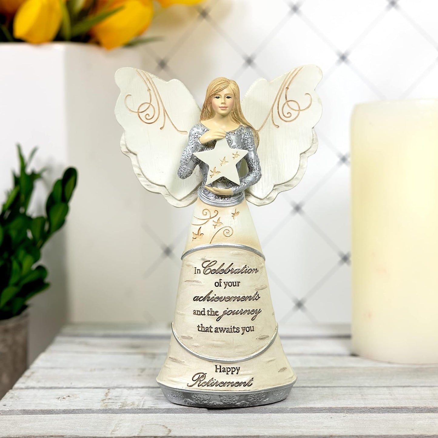 Pavilion Gift Company Retirement Angel Figurine - Celebrate New Beginnings | 6.5 Inches