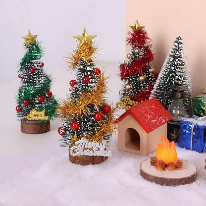 Skiennix Mini Christmas Tree - Small Artificial Tabletop Decor for Home & Parties | Green