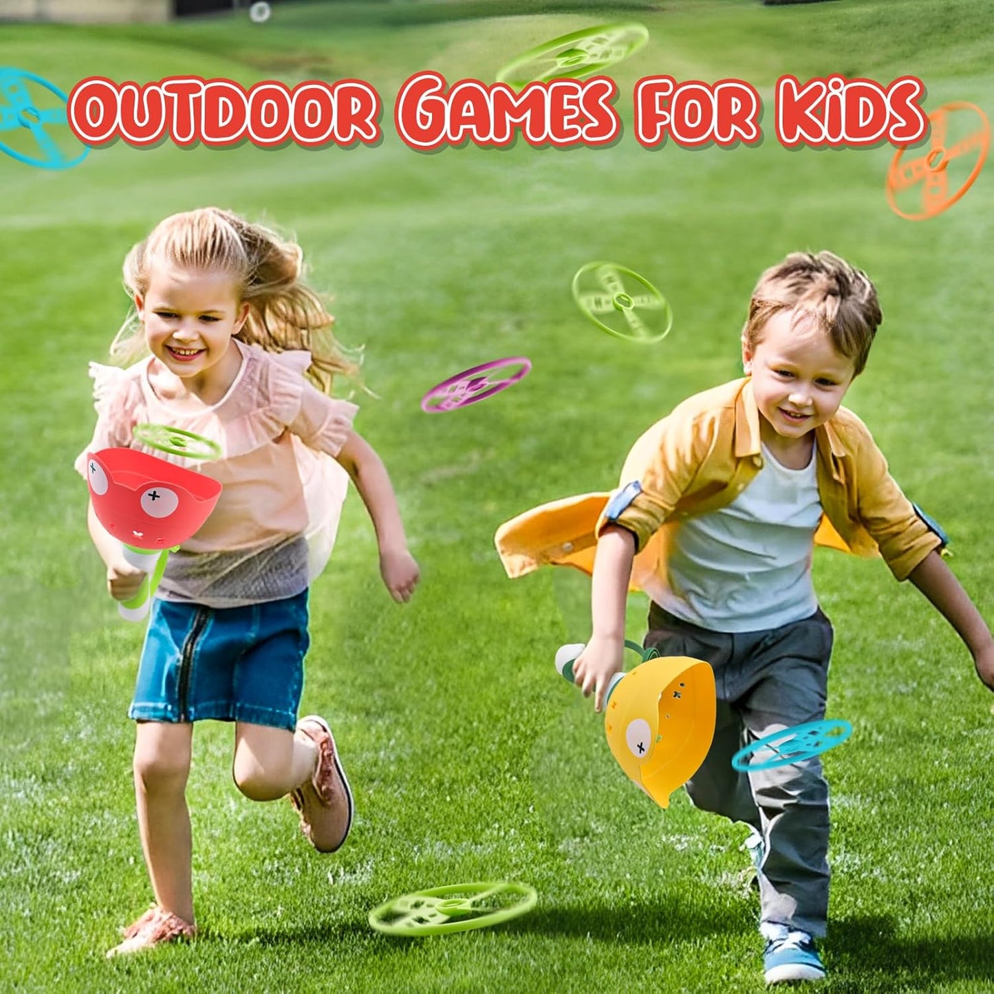 Outside Toys for Kids | Manual Capture Catching Game - Fun Toddler Chasing Toy for Ages 4-8