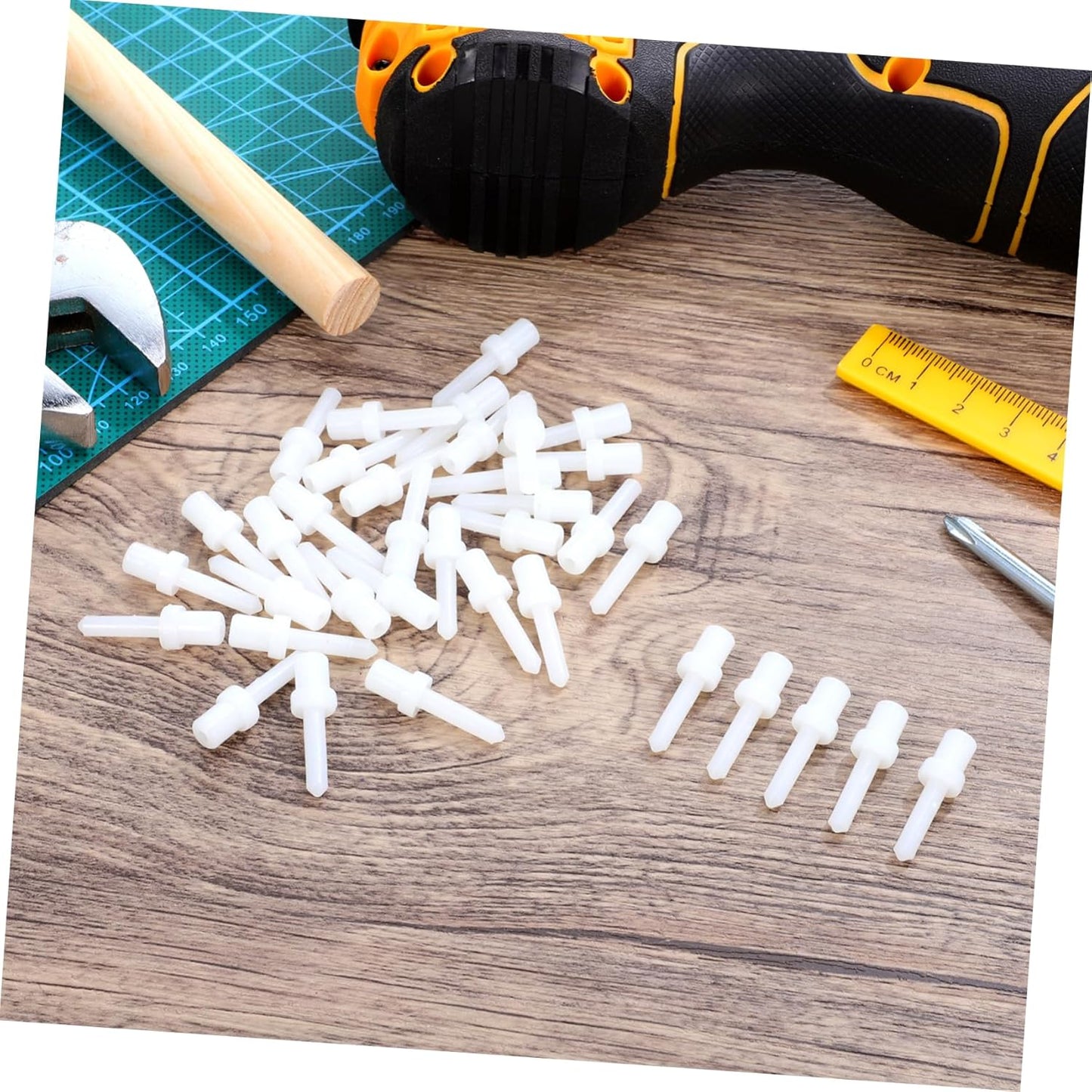 Skiennix 60-Pcs Plastic Louver Pins Replacement Kit - Durable Telescopic Design for Plantation Shutters