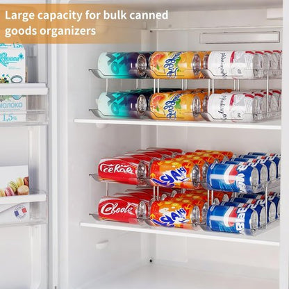 LXLXXL Can Organizer - Clear Automatic Rolling Storage Rack for Pantry | Holds Up to 36 Cans