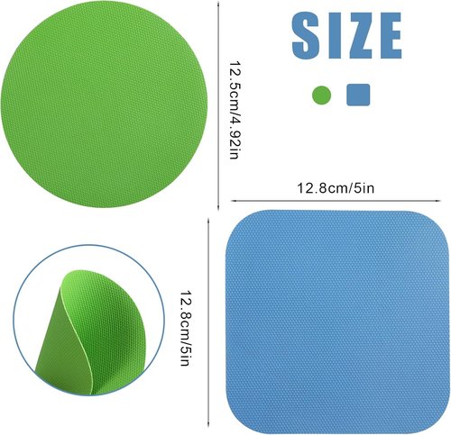 LUTER Multi-Function Silicone Jar Opener - Ideal for Seniors with Arthritis | 4-Piece Set in Light Blue & Green