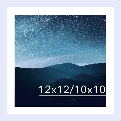JCJMY 12x12 Picture Frame - Versatile Display for 30x30cm Diamond Art | White with Plexiglass
