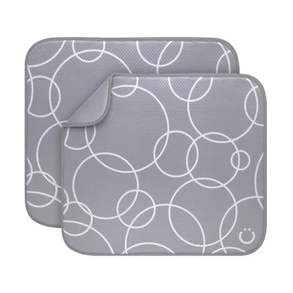 Ubbi Microfiber Dish Drying Mat - Baby Bottle & Kitchen Counter Mat Set | Pack of 2