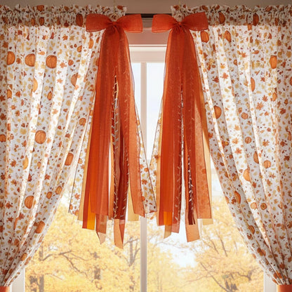 YKW 27" Fall Ribbon Wreath Bow - Large Autumn Decoration with Metal Clip for Thanksgiving | Indoor/Outdoor Use
