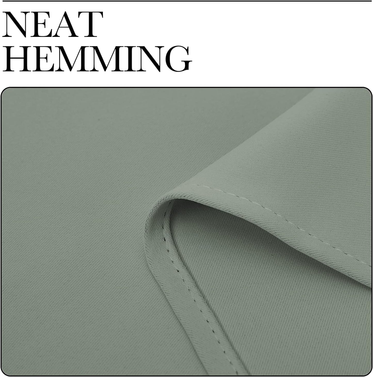 NICETOWN Blackout Curtain Panels - Thermal Insulated Draperies in Greyish Green | 34x72 Inch, 1 Pair