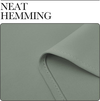 NICETOWN Blackout Curtain Panels - Thermal Insulated Grommet Drapes for Basement | Greyish Green, 34x84 Inch (1 Pair)