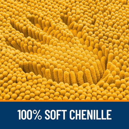 OLANLY Bathroom Rugs 40x32, Extra Soft Absorbent Chenille Bath Rugs, Rubber Backing Quick Dry, Machine Washable Bath Mats for Bathroom Floor, Tub and Shower, Home Decor Accessories, Golden Yellow