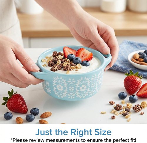Goaste 4 Pack Porcelain Ramekins - 7 OZ Mini Casserole Dishes with Lids & Handles | Round Ceramic Cocotte Bowls for Soufflé, Crème Brûlée, Lava Cake & Soup (4 Colors)