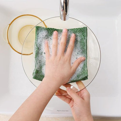 Homaxy 100% Cotton Waffle Weave Dish Cloths - Ultra Soft & Absorbent Kitchen Towels | 12x12 Inches, 6-Pack, Grass Green