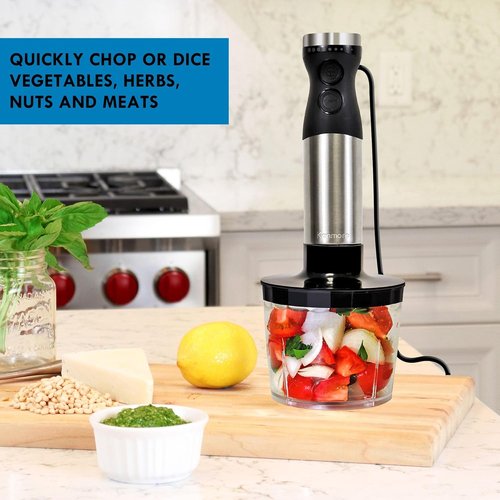 Kenmore Immersion Blender - Electric Handheld Stick Mixer with Stainless Steel Shaft & Whisk | Variable Speed for Smoothies & Baby Food