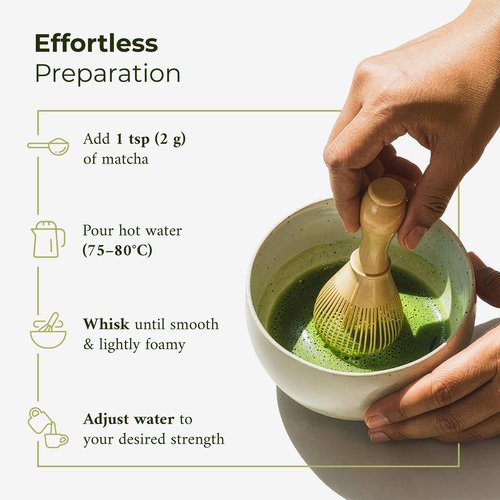 Japanese Matcha Powder – Bold Umami with a Slightly Bitter Finish, Ceremonial Grade, 100% Nishio Matcha, Stone-Milled & Packed in Japan (30g)