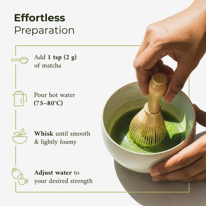 Japanese Matcha Powder – Bold Umami with a Slightly Bitter Finish, Ceremonial Grade, 100% Nishio Matcha, Stone-Milled & Packed in Japan (30g)
