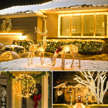 Mlambert 33FT Battery Operated Fairy Lights - Waterproof, Dimmable 100 LEDs with Remote & Timer