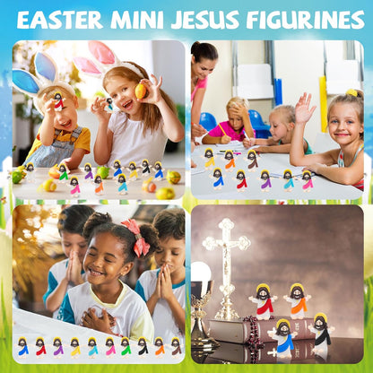 Yelakey Mini Jesus Figures - 50 Pack Pocket-Sized Christ Figurines | Perfect for Religious Party Favors