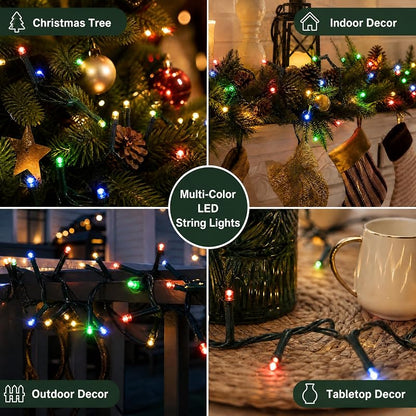Dazzle Bright 132ft 400 LED Outdoor Christmas String Lights - 8 Modes, Waterproof