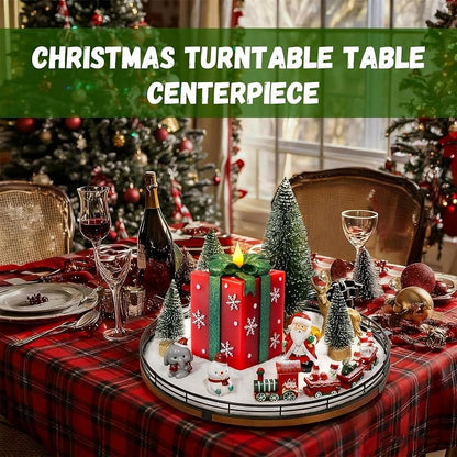 Christmas Flameless Gift Box Candle with Remote Timer - Hand-Painted Real Wax, Red