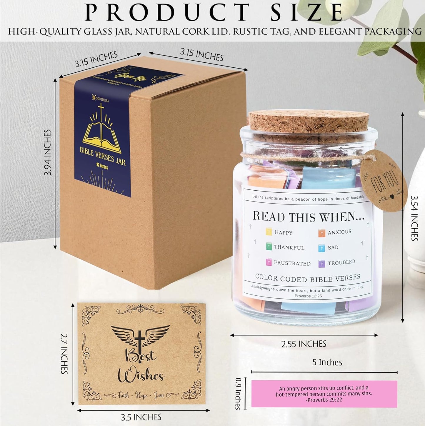 Read This When Bible Verses Jar - Thoughtful Christian Gifts for Mom | Perfect for Mother's Day & Birthdays