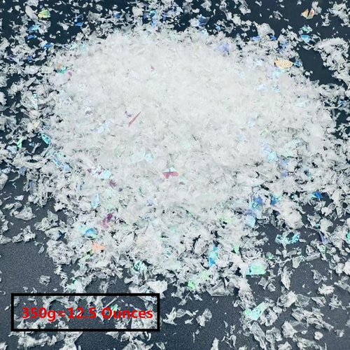 Jylucky Fake Snow Decoration - Sparkling White Craft Snowflakes for Holiday Displays | 12.5 Ounces