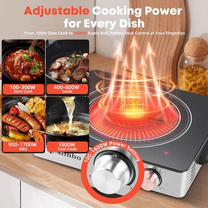 Skiennix 1800W Electric Stove - Compact Portable Infrared Burner for Efficient Cooking | Hot Plate