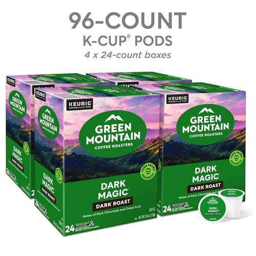 Green Mountain Coffee Roasters Dark Magic Coffee - Dark Roast K-Cup Pods, 96 Count for Rich Flavor