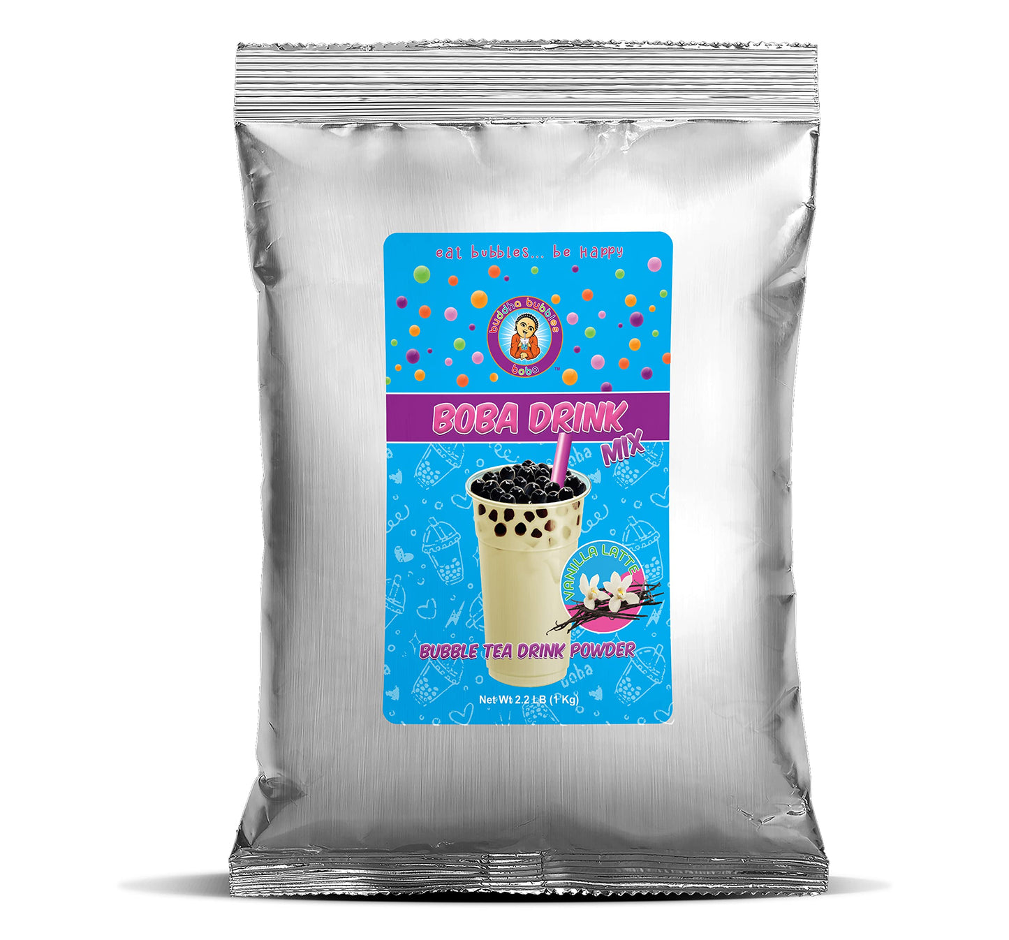 VANILLA BEAN LATTE Boba/Bubble Tea Drink Mix Powder By Buddha Bubbles Boba 1 Kilo (2.2 Pounds) | (1000 Grams)