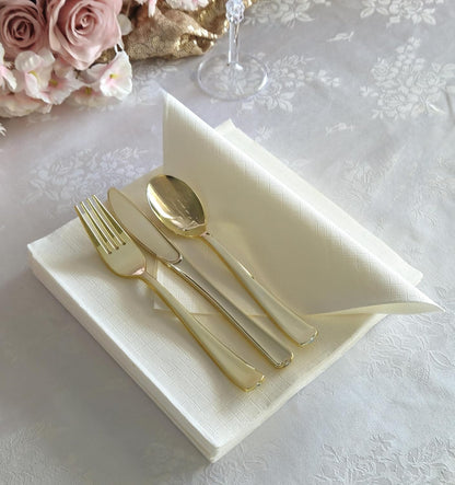 OCCASIONS Premium 3-Ply Wedding Party Dinner Napkins - 240 Piece Pack | Square Fold Design