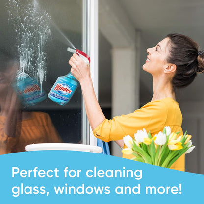Windex Glass & Window Cleaner Spray Bundle - Original Blue Scent | 23 Fl Oz Spray & 32 Fl Oz Refill