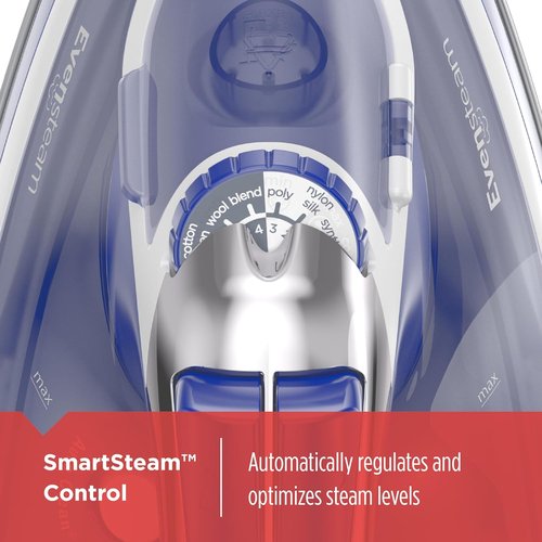 BLACK+DECKER Steam Iron - EvenSteam Soleplate & Smart Control | Easy-Fill Water Tank, 3-Way Shutoff