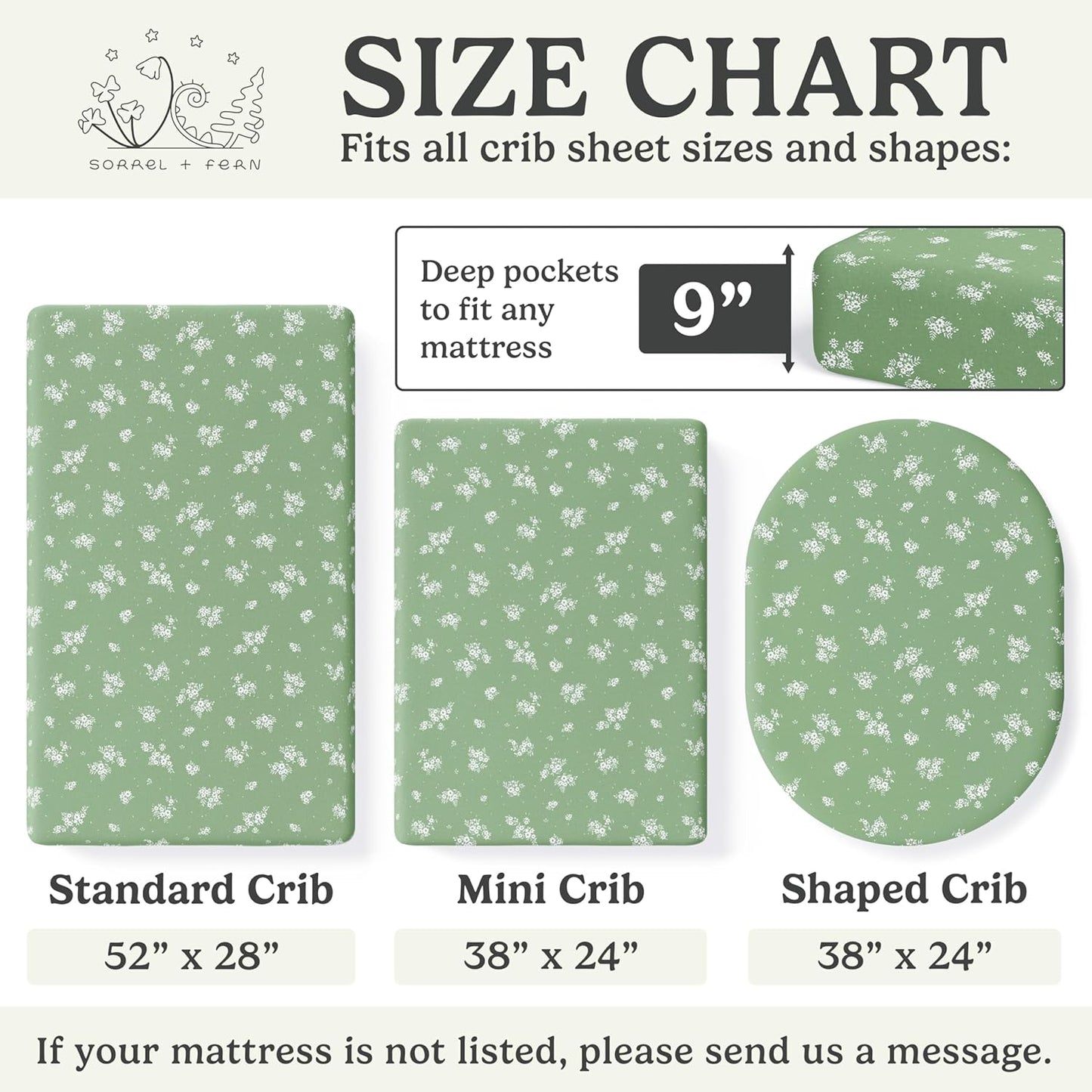 Skiennix Fitted Baby Crib Sheets - Buttery Soft Organic Cotton Blend | 2 Pack in Butterfly Garden Design