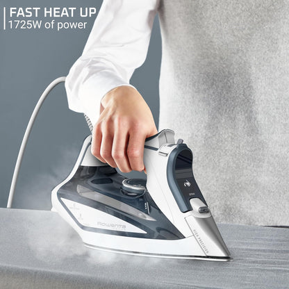 Rowenta Focus Excel Steam Iron - 1725 Watts with Anti-Drip Protection | Grey Iron Steamer for Clothes