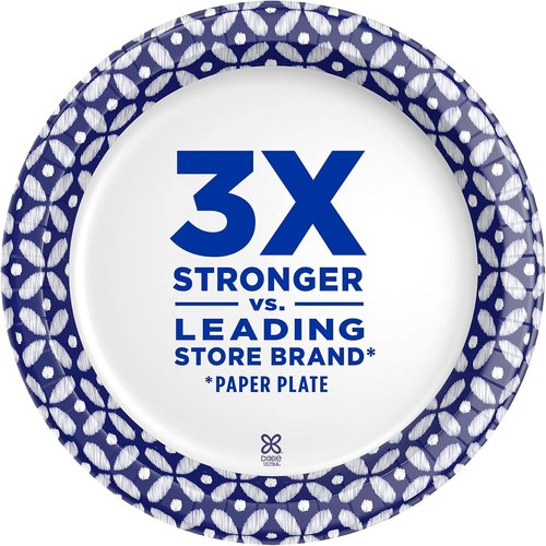 Dixie Ultra Disposable Paper Plates - 8.5 Inch Lunch & Dinner Size - 300 Count (10 Packs)