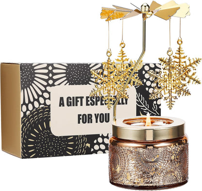 Snowflake | Unique Rotatable Scented Candles Gift for Women - Perfect Birthday & Anniversary Present