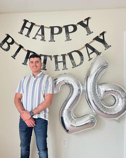 Silver Number 6 Balloon - 40 Inch Birthday Decoration for 6th Birthday Parties | Premium Party Supplies