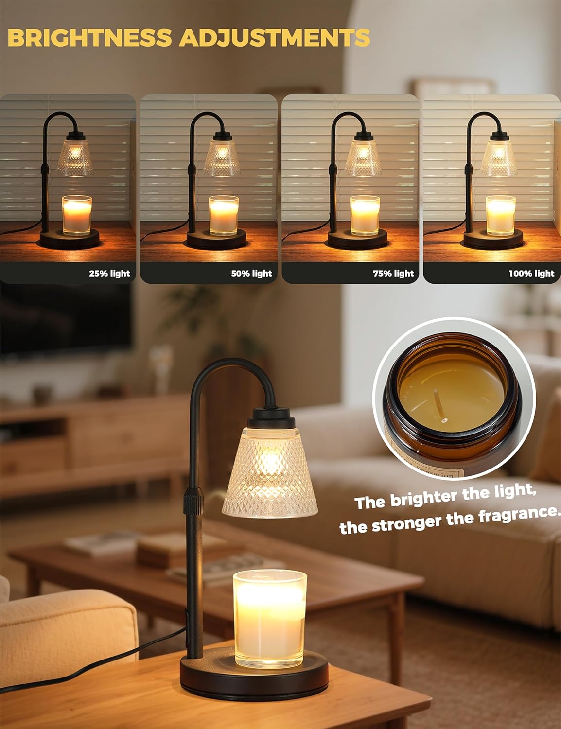 Skiennix Candle Warmer Lamp - Timer & Dimmer Feature | Perfect Birthday Gift for Mom & Friends