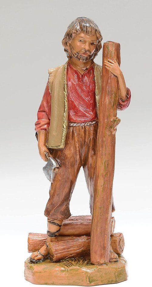 Fontanini by Roman Inc | Jude Woodsman Nativity Figure - Hand Sculpted & Painted, 5" Collection