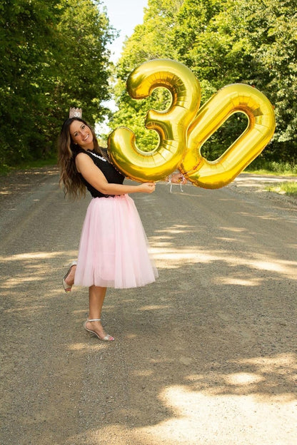 Number 30 Balloon - 40 Inch Gold Foil Happy 30th Birthday Decoration for Memorable Celebrations