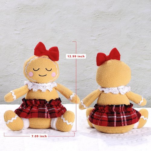 BWFY Gingerbread Man Christmas Decorations - Festive Indoor Ornaments for Holiday Home Decor | 2PC Set