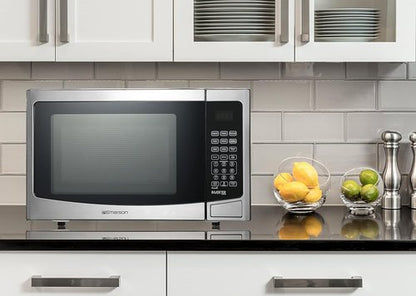 Emerson Microwave Oven - 1.2 Cu. Ft. Capacity, 1000W Power, Inverter Technology & LED Display - Stainless Steel