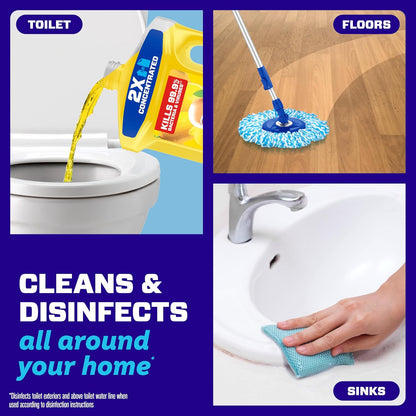 Mr. Clean Antibacterial All-Purpose Cleaner - Multi-Surface Cleaning Liquid, Lemon Scent, 99oz