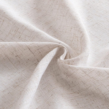 MIULEE Natural White Linen Curtains - 90 Inch Long | Soft Thick Semi-Sheer Drapes for Bedroom & Living Room