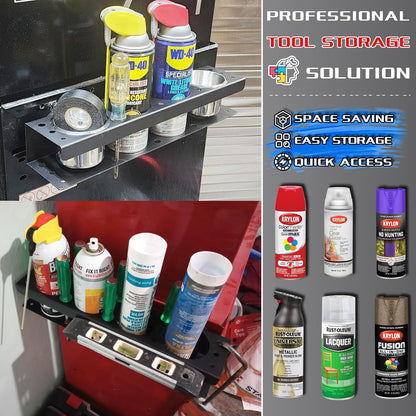 ULIBERMAGNET Magnetic Spray Can Holder - Heavy Duty Wall Mount Tool Organizer Rack for Garage