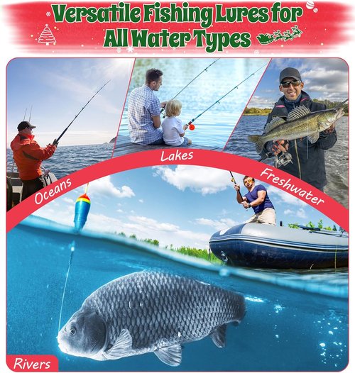 Fishing Lure Advent Calendar 2025 - 24 Days of Premium Bait | Perfect Christmas Gift for Anglers