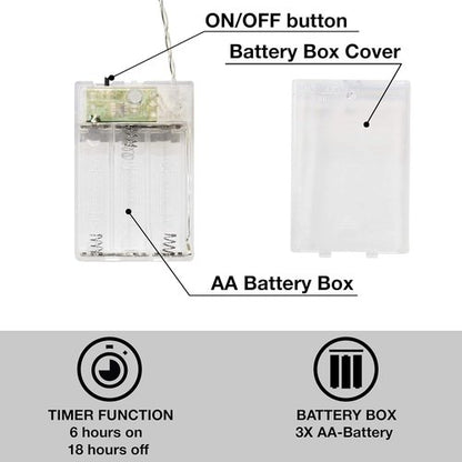 CozyHome - 5.5YD LED Photo String Lights with Clips & Timer Remote | Indoor Fairy Lights for Teen Room Decor